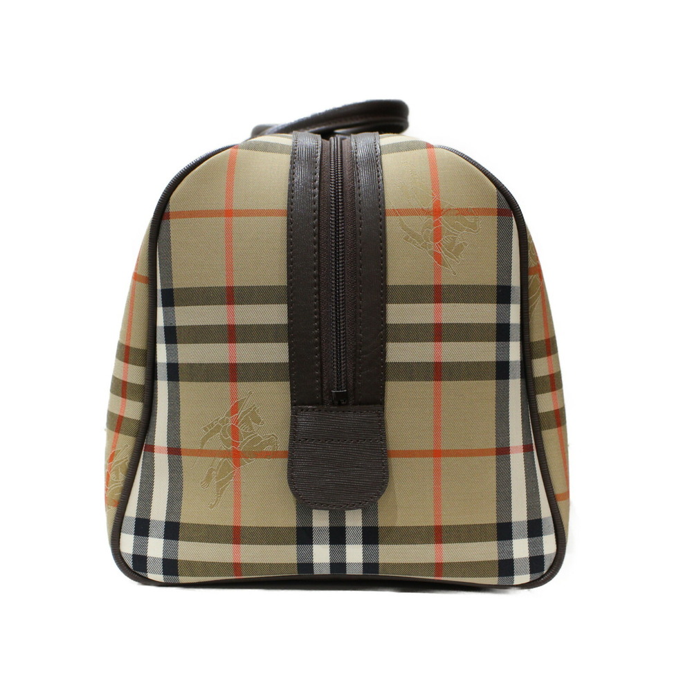 BURBERRY Nova Check Boston Bag Beige Tan lock - Picture 2 of 7